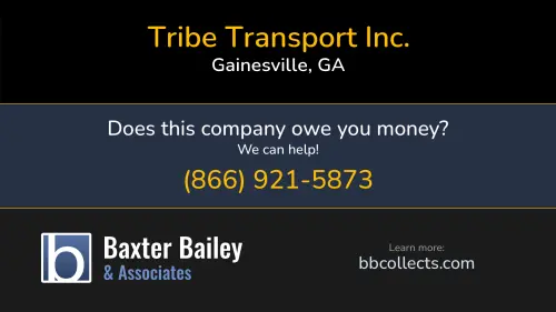 Tribe Transport Inc. www.tribetrans.com 2251 Jesse Jewell Pkwy NE Gainesville, GA DOT:2234527 MC:528595 1 (678) 780-3700