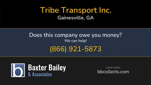 Updated Profile & Contacts for Tribe Transport Inc.. DOT: 2234527  MC: 528595.   Located in Gainesville, GA 30507 US. 