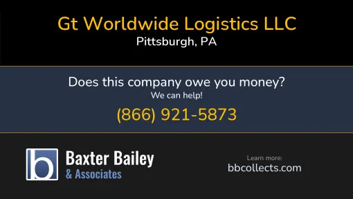Updated Profile & Contacts for GT Worldwide Logistics LLC. DOT: 2240296  MC: 619195.   Located in Pittsburgh, PA 15275 US. 