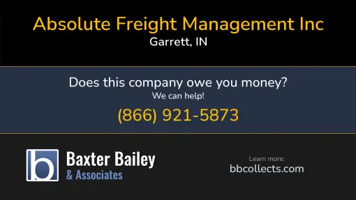 Updated Profile & Contacts for Absolute Freight Management Inc dba: HBI Logistics . DOT: 2243761  MC: 668738.   Located in Garrett, IN 46738 US. 