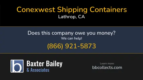 Conexwest Shipping Containers www.conexwest.com 95 D'Arcy Pkwy Lathrop, CA 1 (510) 379-4278