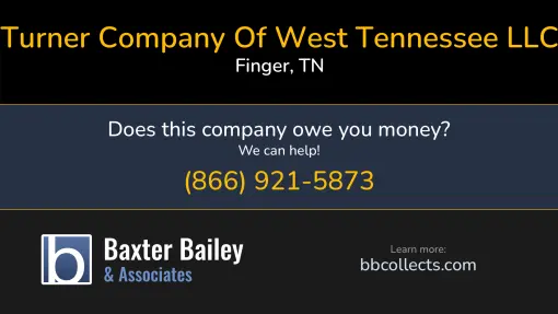 Updated Profile & Contacts for Turner Company Of West Tennessee LLC. DOT: 2989580  MC: 18342.  MC: 18342.  Located in Finger, TN 38334 US. 