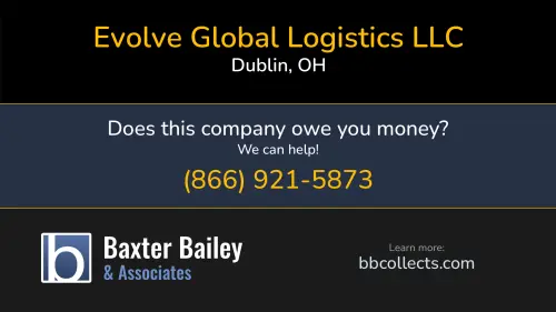 Evolve Global Logistics LLC 5980 Wilcox Pl Dublin, OH DOT:3121987 MC:1000750