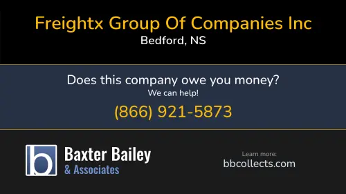 Freightx Group Of Companies Inc 233-2 Bluewater Rd Bedford, NS DOT:3331115 MC:1061556