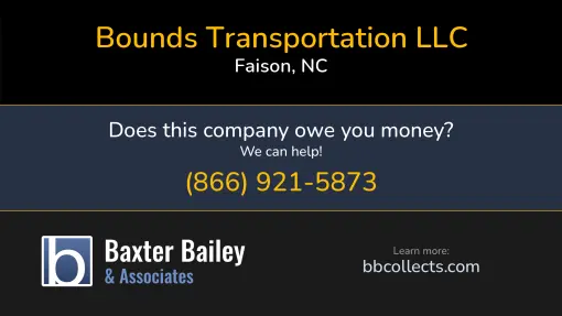 Updated Profile & Contacts for Bounds Transportation LLC. DOT: 3618454  MC: 1235113.   Located in Faison, NC 28341 US. 