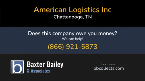 Updated Profile & Contacts for American Logistics Inc. DOT: 924335  MC: 402081.  MC: 402081.  Located in Chattanooga, TN 37421 US. 